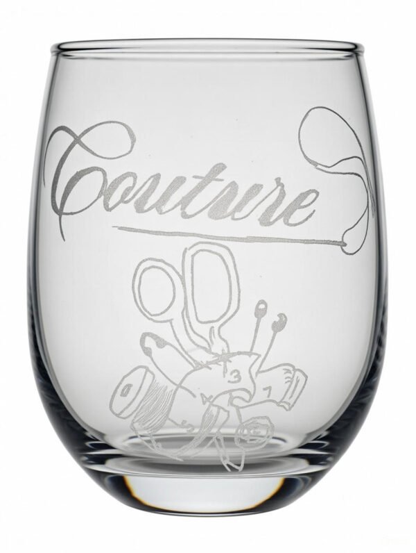Verre gravé - couture