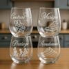 Pack 4 verres gravés - 100% sur mesure